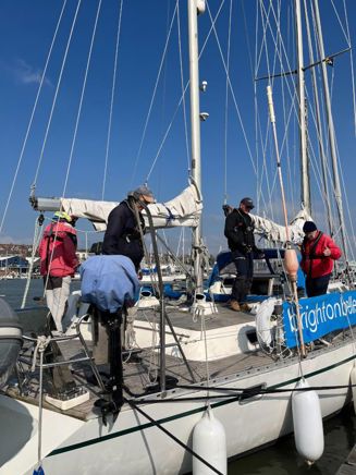 Crew getting ready for departure